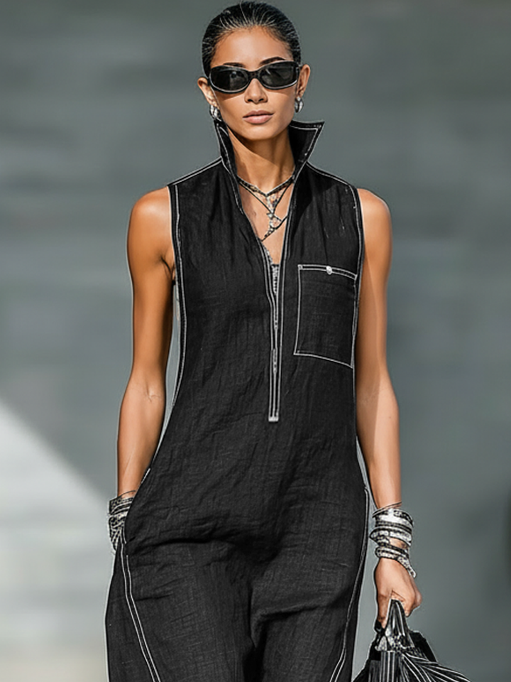 Jamie | Minimalist Sleeveless Relaxed Jumpsuit