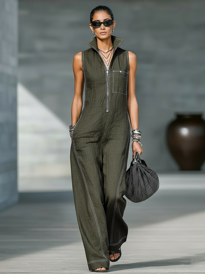 Jamie | Minimalist Sleeveless Relaxed Jumpsuit