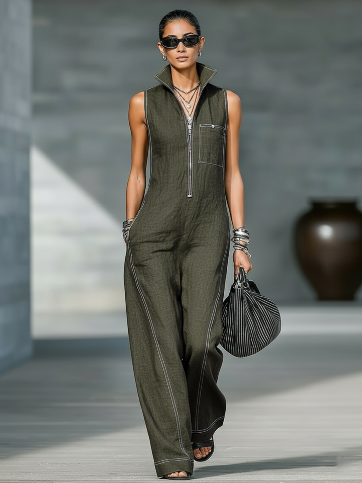 Jamie | Minimalist Sleeveless Relaxed Jumpsuit