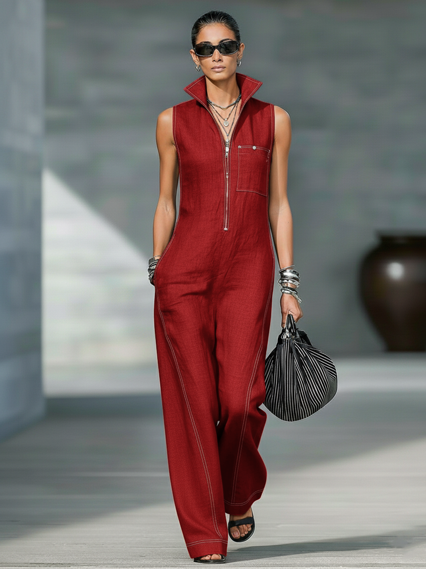 Jamie | Minimalist Sleeveless Relaxed Jumpsuit
