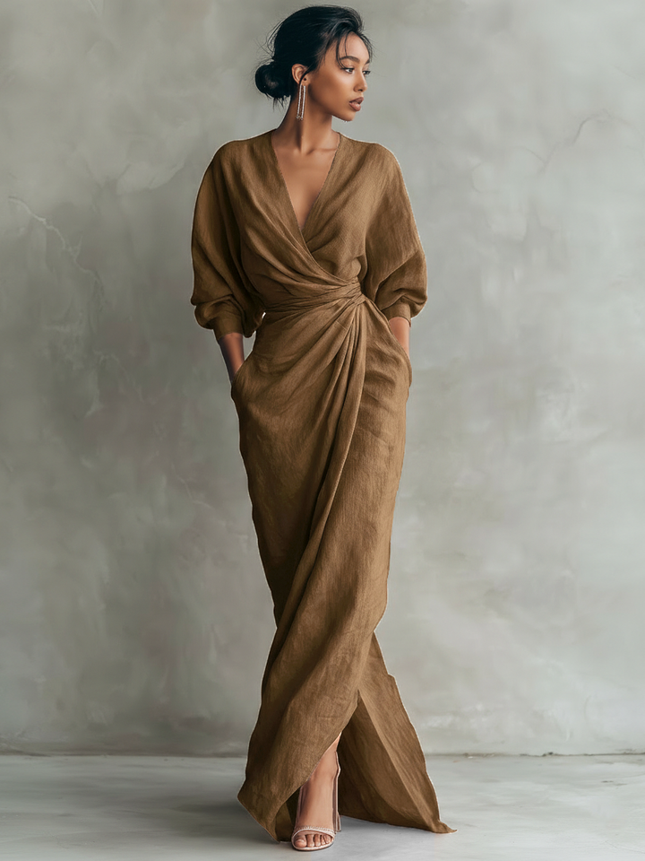 Julianna | Minimalist Wrap Maxi Dress