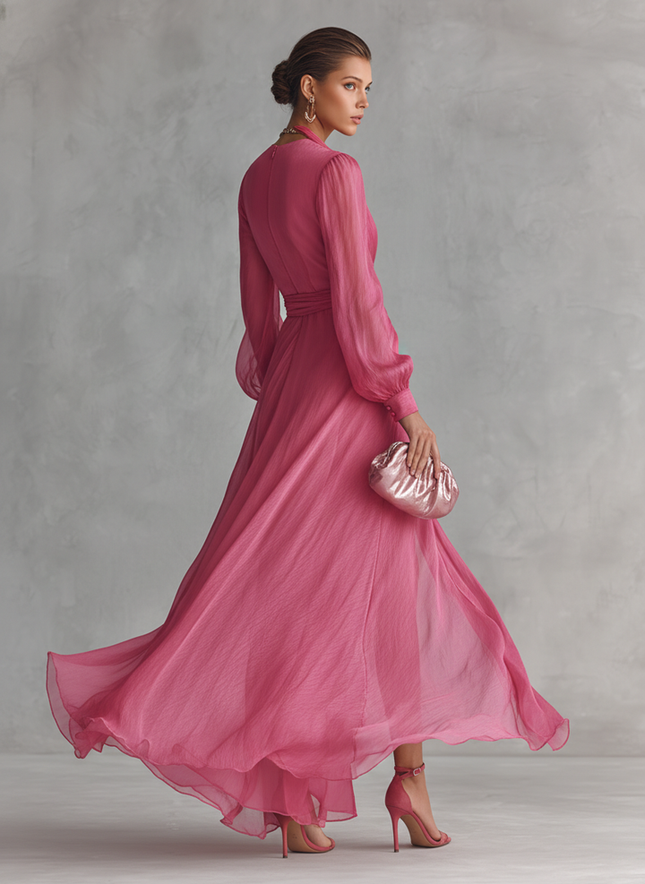 Daisy - Elegant Long Chiffon Dress