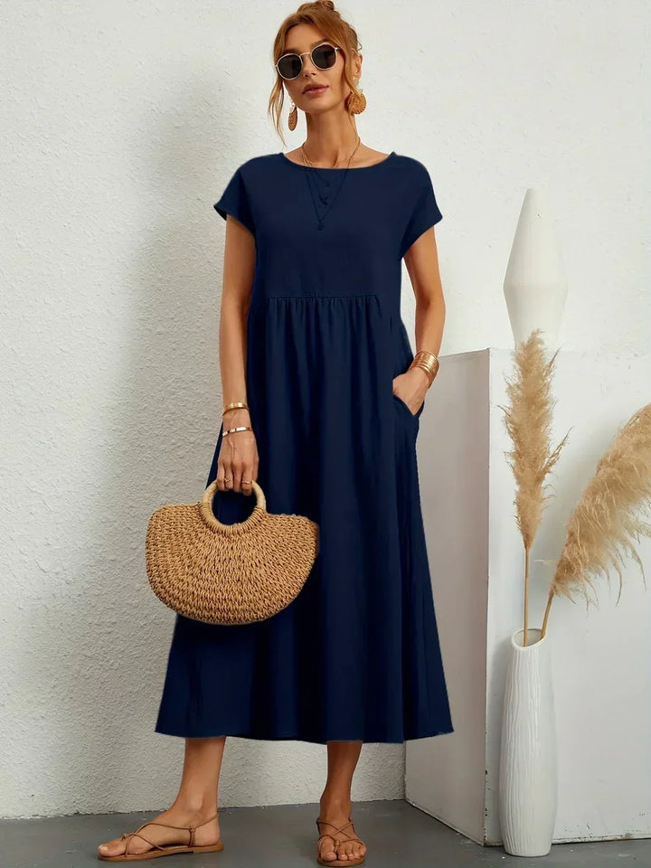 Gabrielle | Flowing Midi Dress with Timeless Elegance