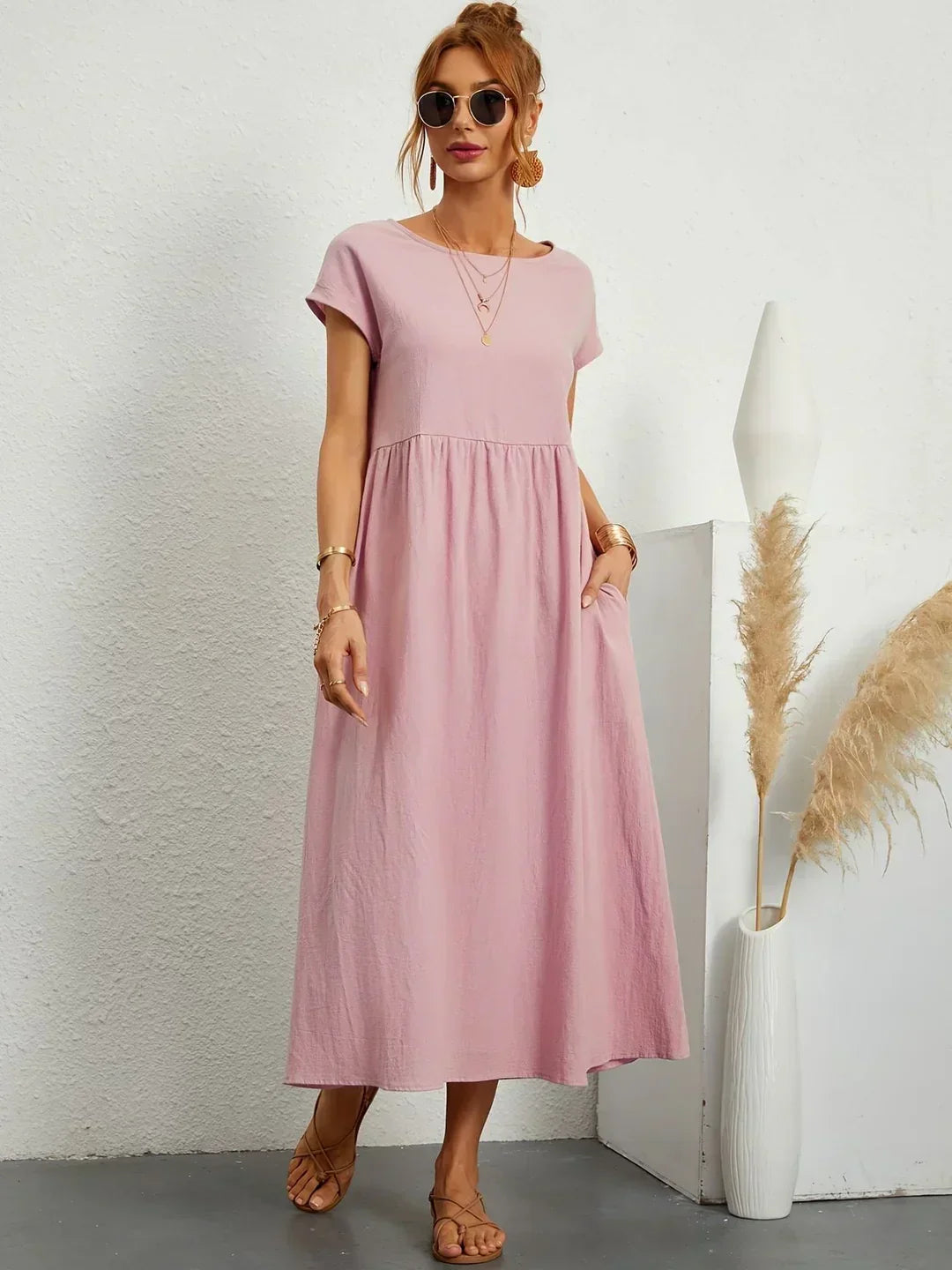 Gabrielle | Flowing Midi Dress with Timeless Elegance