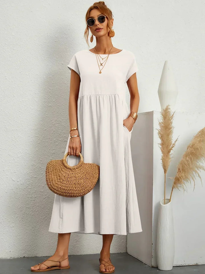 Gabrielle | Flowing Midi Dress with Timeless Elegance