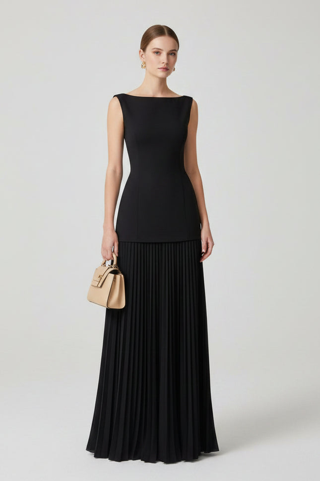 Serena | Pleated Maxi Dress Set