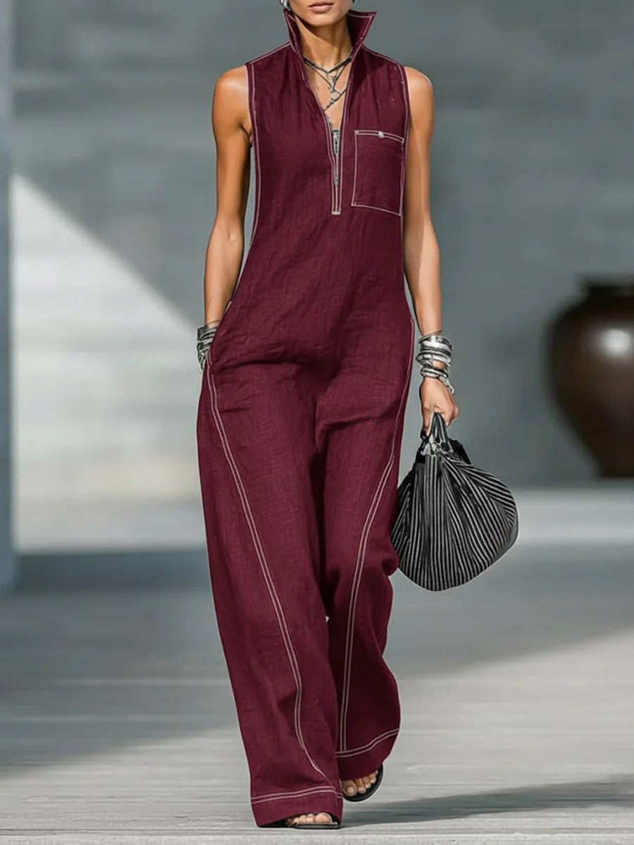 Jamie | Minimalist Sleeveless Relaxed Jumpsuit