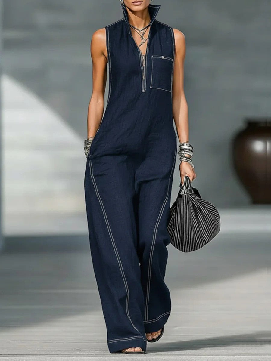 Jamie | Minimalist Sleeveless Relaxed Jumpsuit