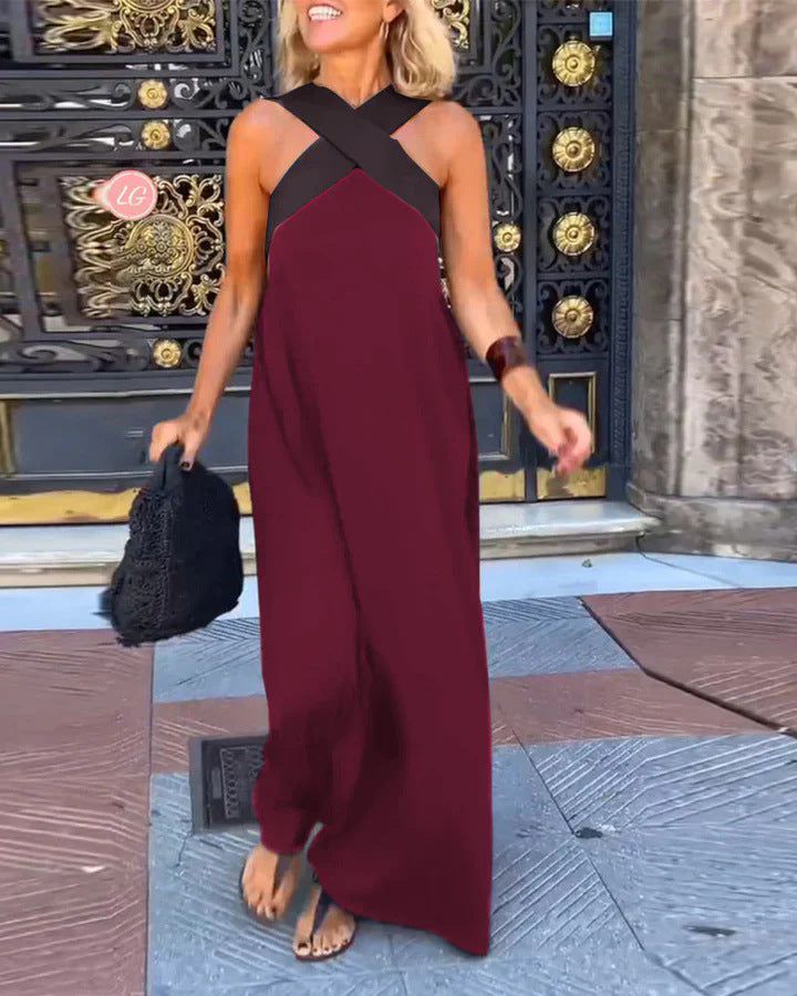 DELPHINE | DRESS WITH CROSSED CUT