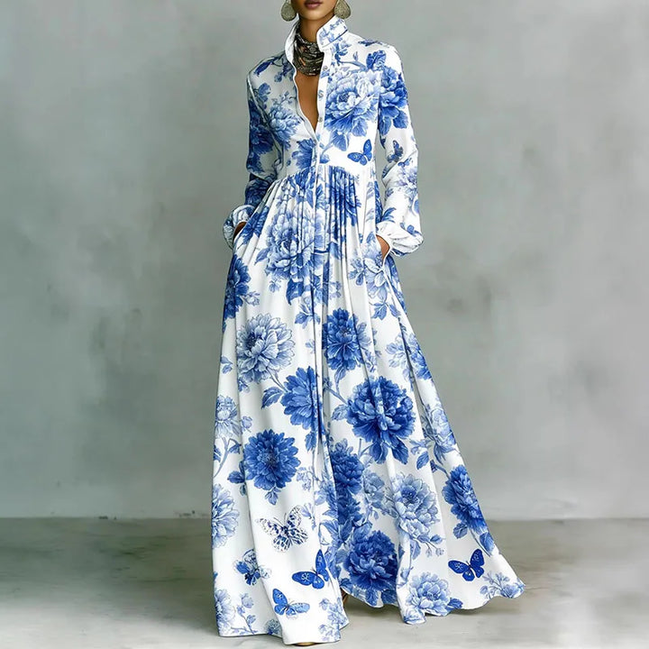 Lanna – Floral Button Maxi Dress