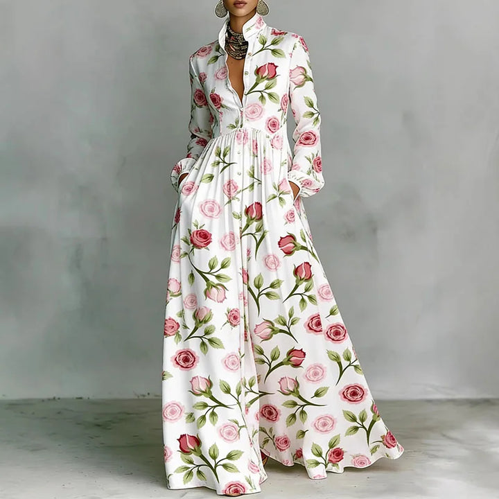 Lanna – Floral Button Maxi Dress