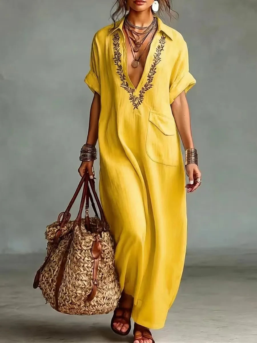Marta | Bohemian Maxi Dress with Floral Print