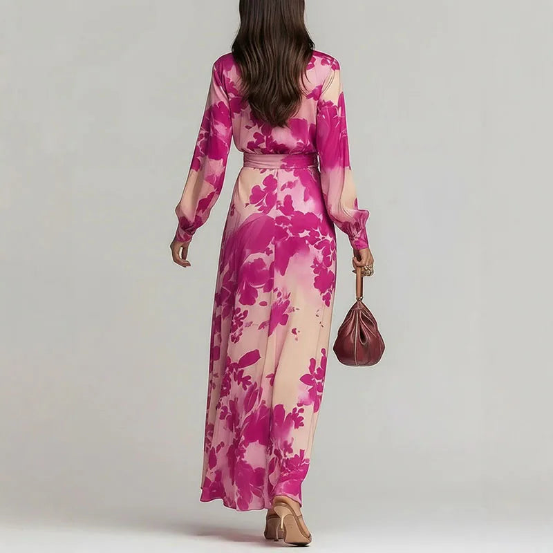 Leah – Floral Wrap Maxi Dress