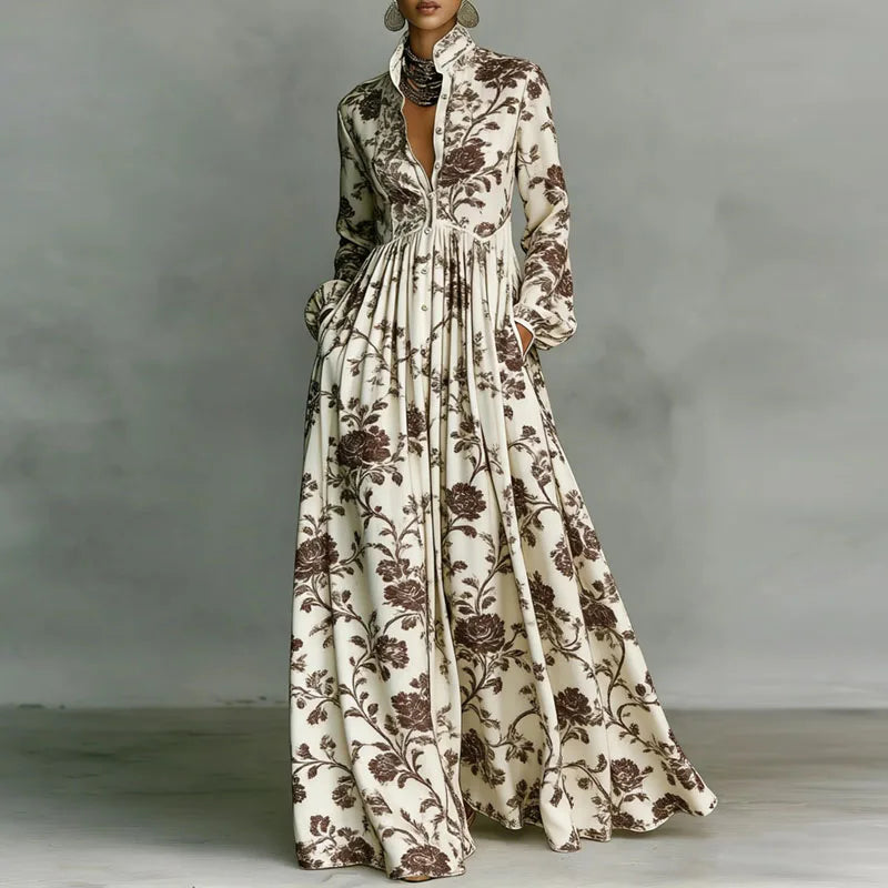 Lanna – Floral Button Maxi Dress