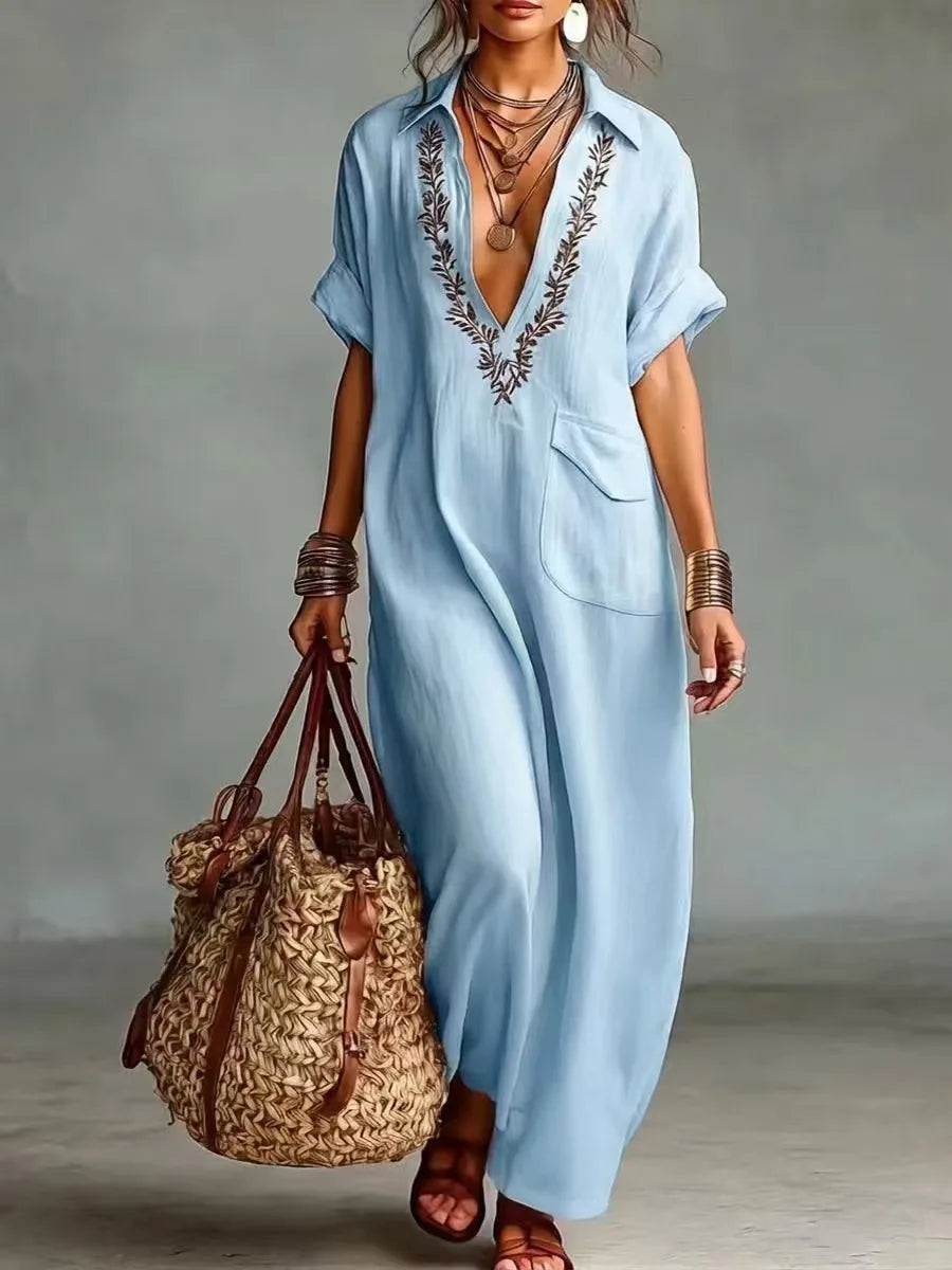 Marta | Bohemian Maxi Dress with Floral Print