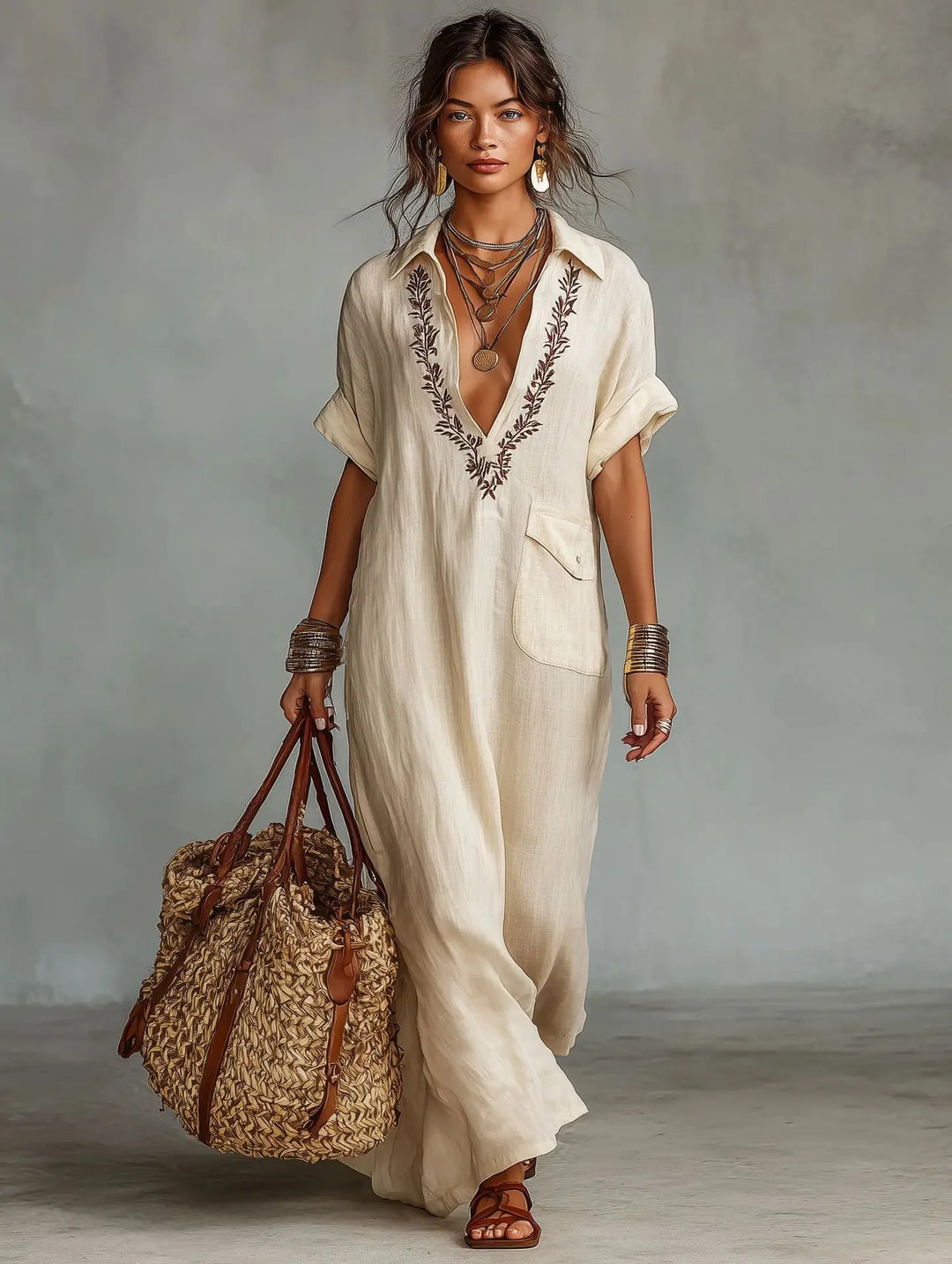 Marta | Bohemian Maxi Dress with Floral Print