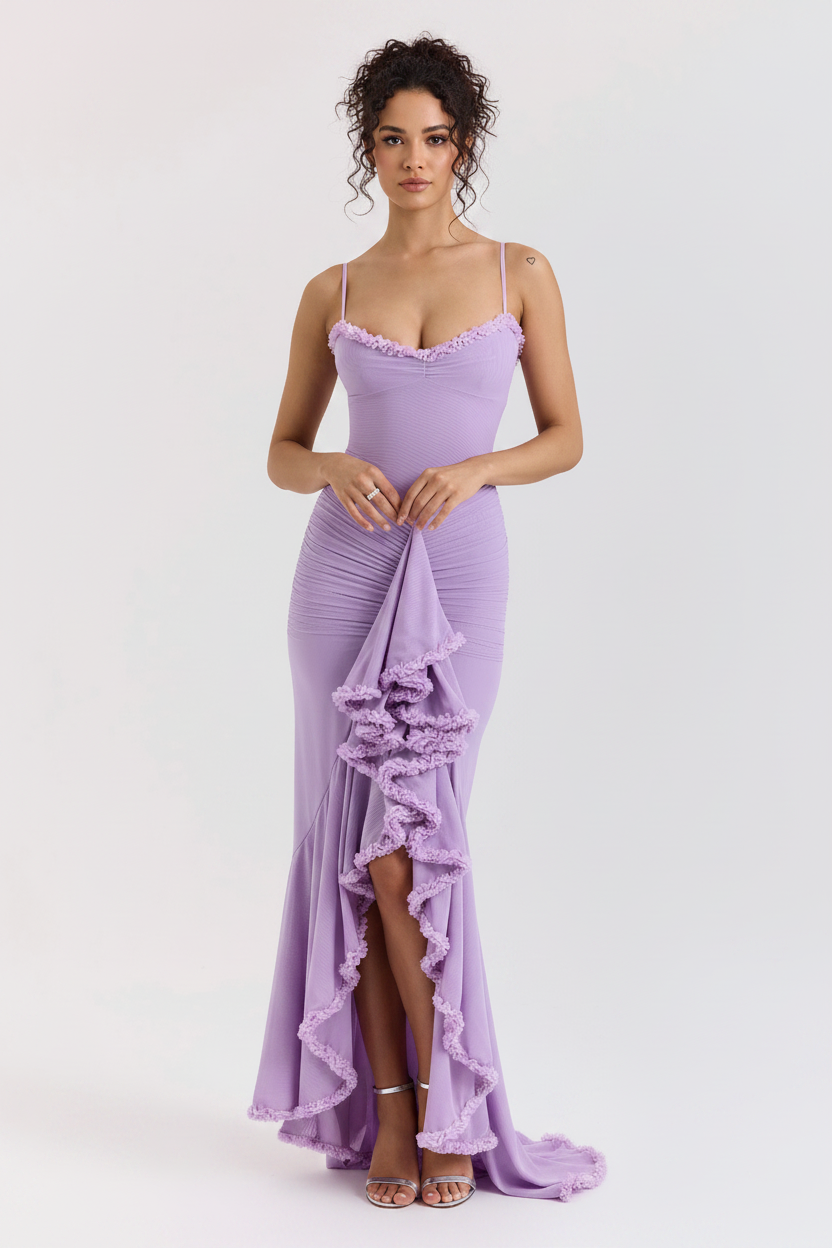 Edith - Charming Ruffled Gown