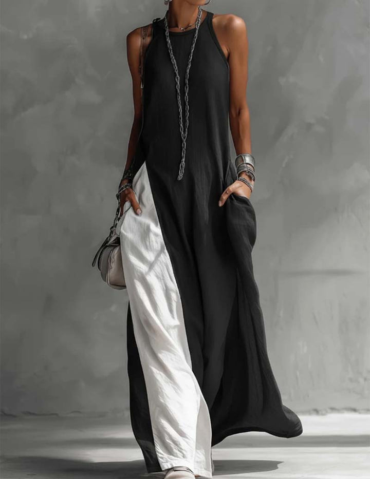 Hanna | Asymmetric Sleeveless Maxi Dress