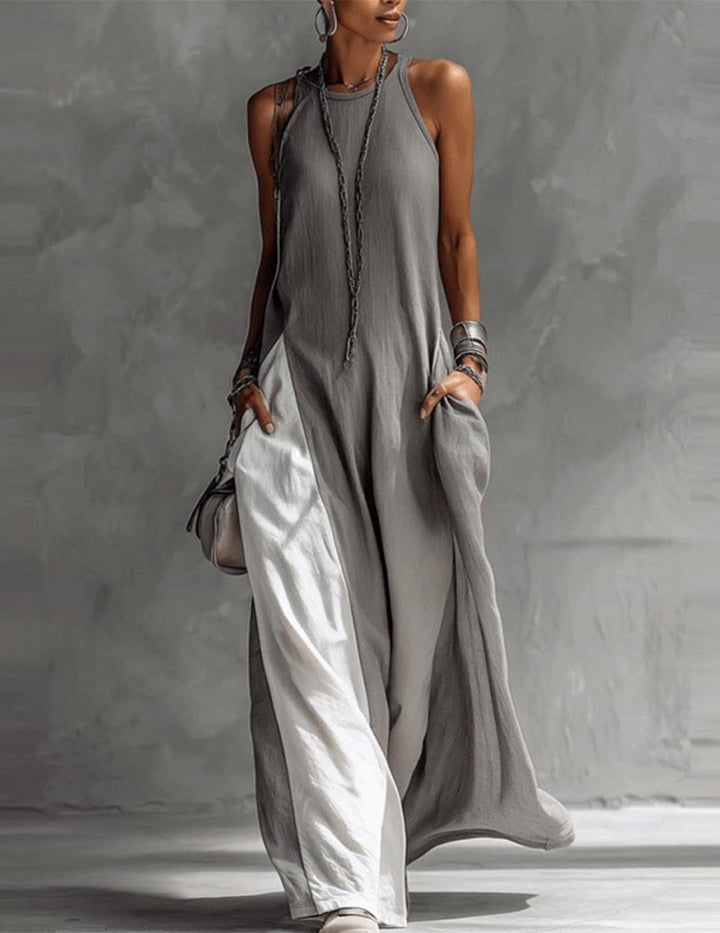 Hanna | Asymmetric Sleeveless Maxi Dress