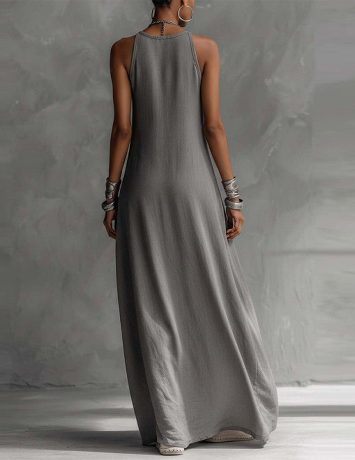 Hanna | Asymmetric Sleeveless Maxi Dress