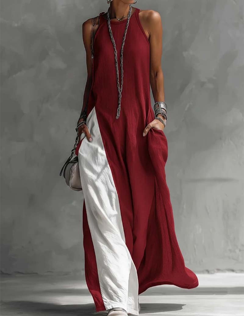 Hanna | Asymmetric Sleeveless Maxi Dress