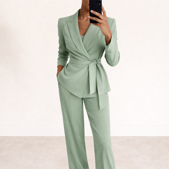 Aliyah | Tie Waist Suit