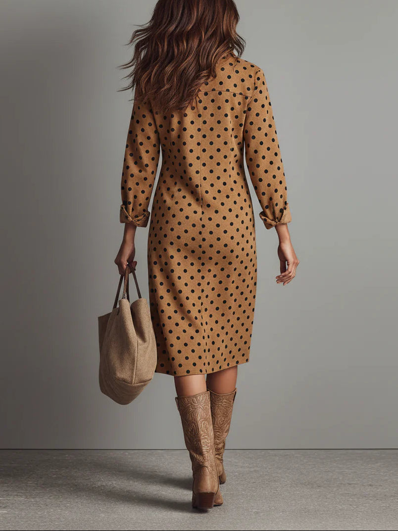 Claudia | Polka Dot Midi Dress