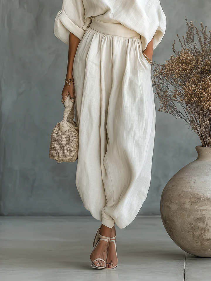 Eleonora - Elegant One-Shoulder Two-Piece Set