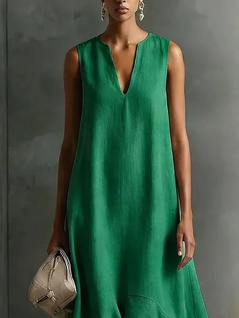 Astra - V-neck Sleeveless Maxi Dress