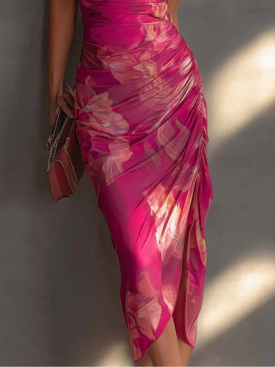 Cressa | Fuchsia Floral Bodycon Dress