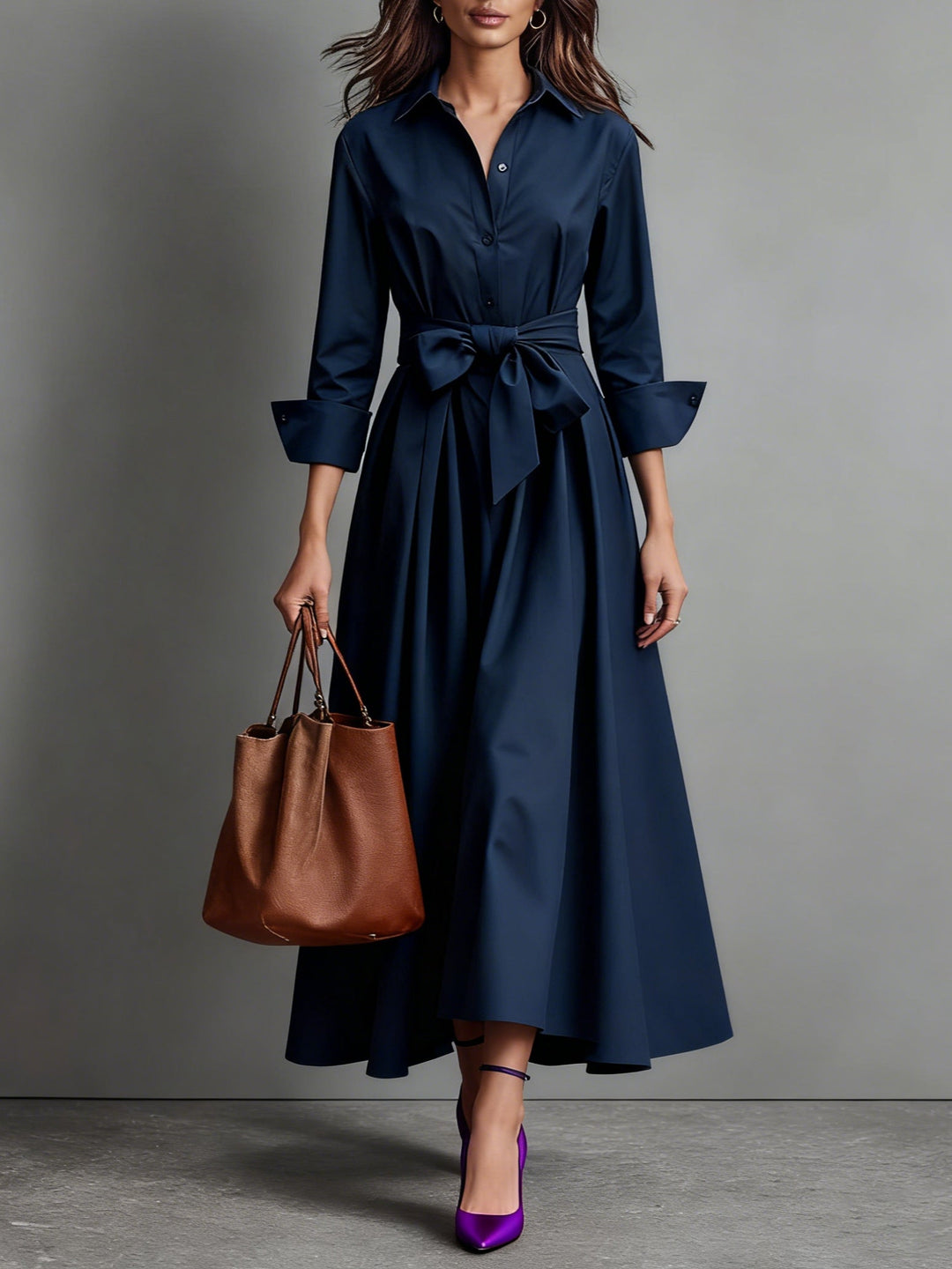 Hanna - Cotton Twill Shirt Dress