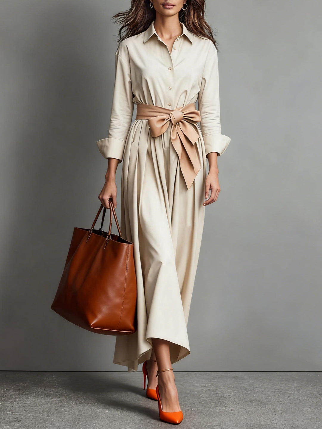 Hanna - Cotton Twill Shirt Dress