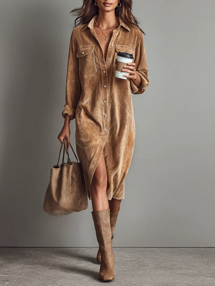 Elise | Soft Corduroy Dress