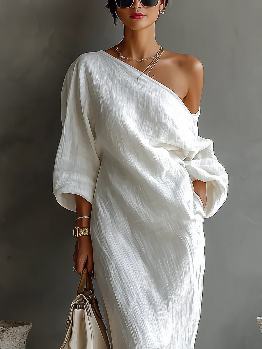 Melisa | Elegant Asymmetrical Flowy Maxi Dress