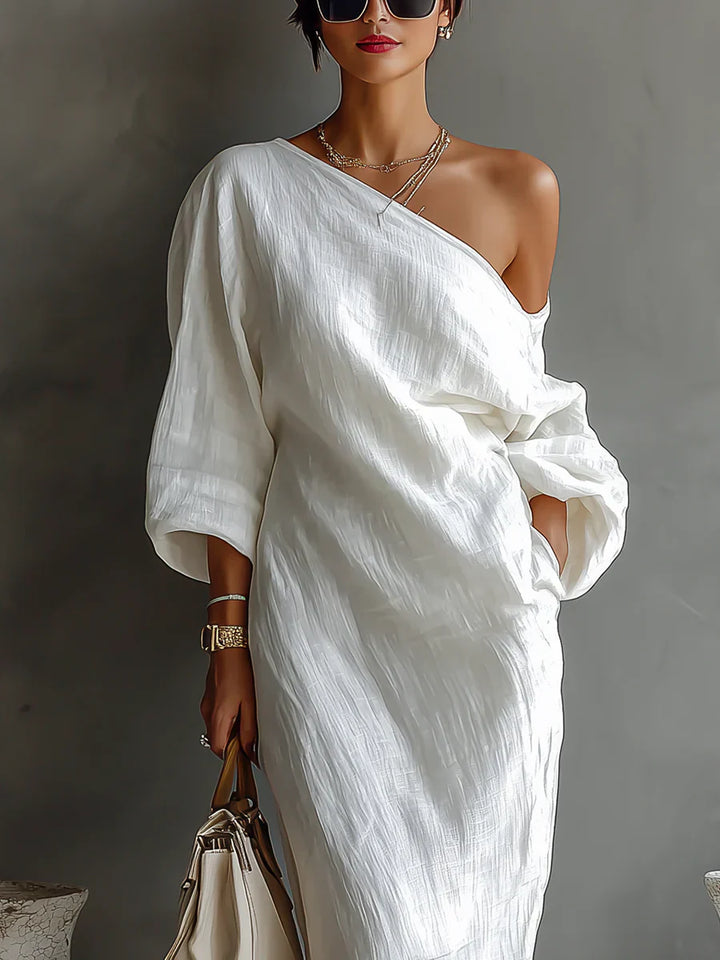 Melisa | Elegant Asymmetrical Flowy Maxi Dress
