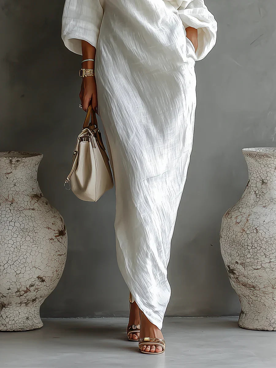 Melisa | Elegant Asymmetrical Flowy Maxi Dress