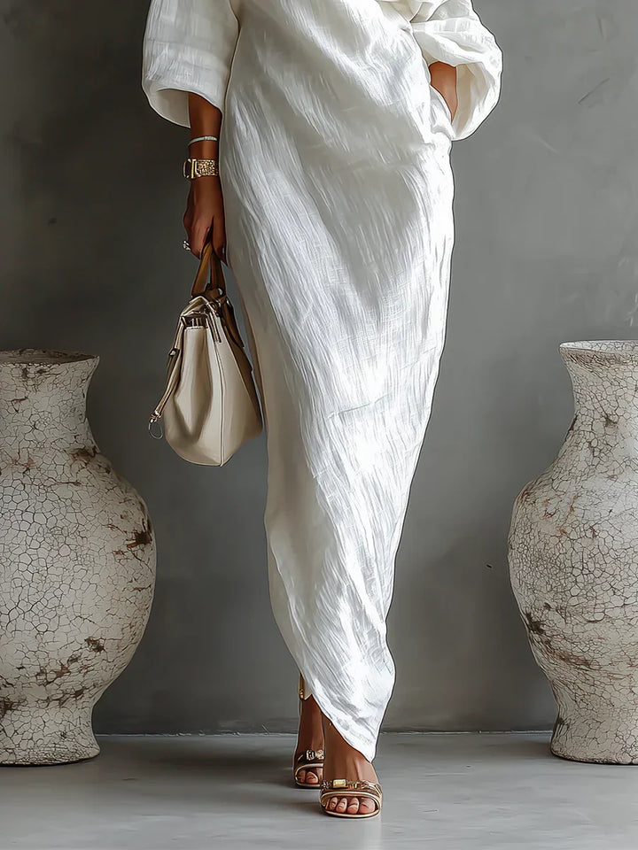 Melisa | Elegant Asymmetrical Flowy Maxi Dress