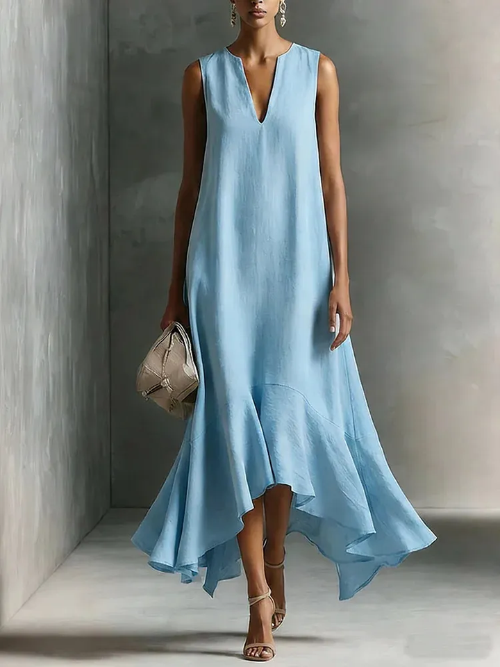 Astra - V-neck Sleeveless Maxi Dress