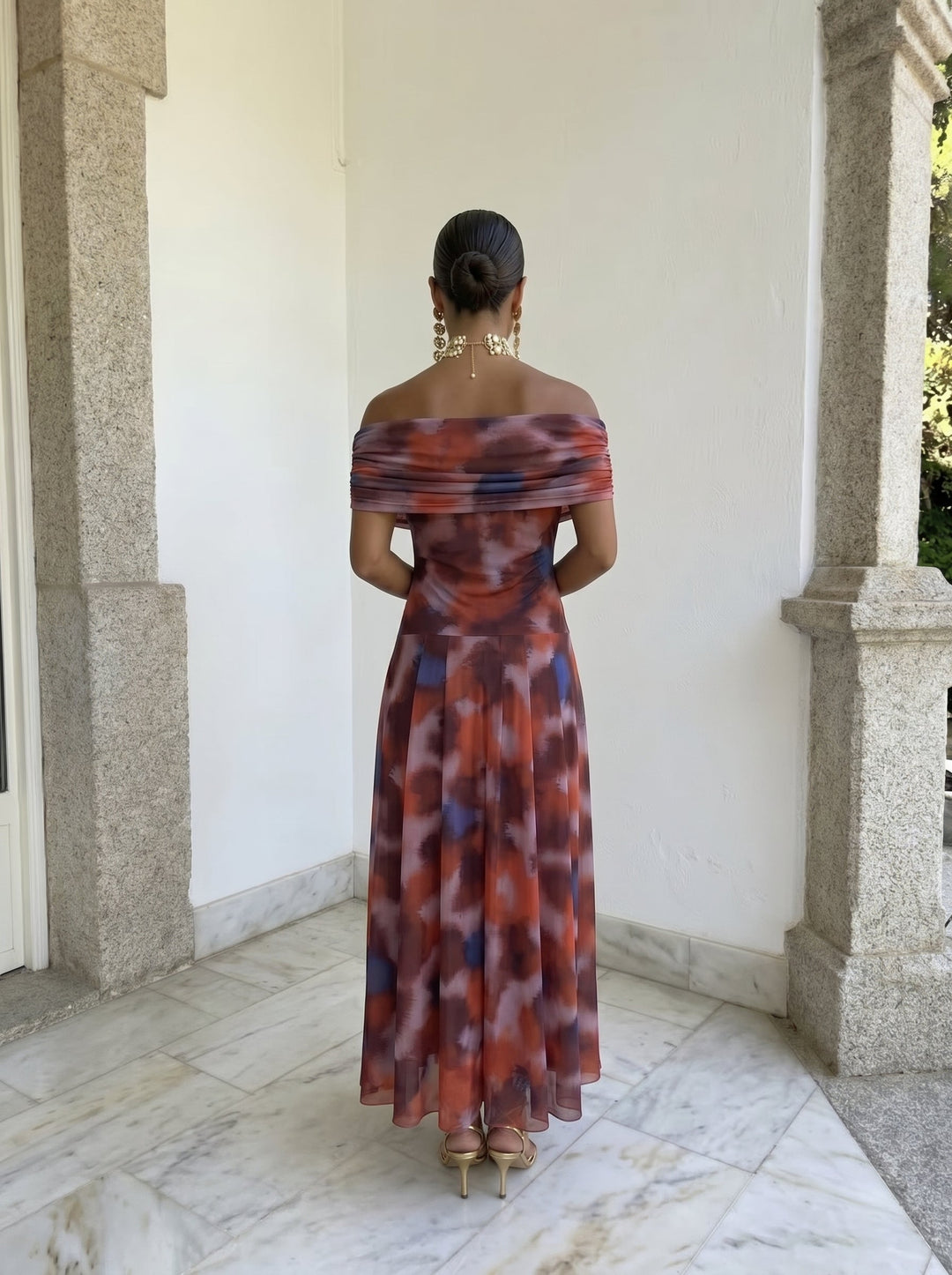 Toledo Red Printed Dress