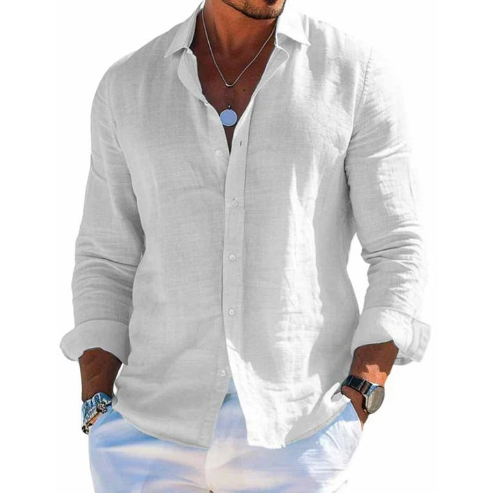 Christofer - Men’s Casual Summer Linen Shirt with Button Front