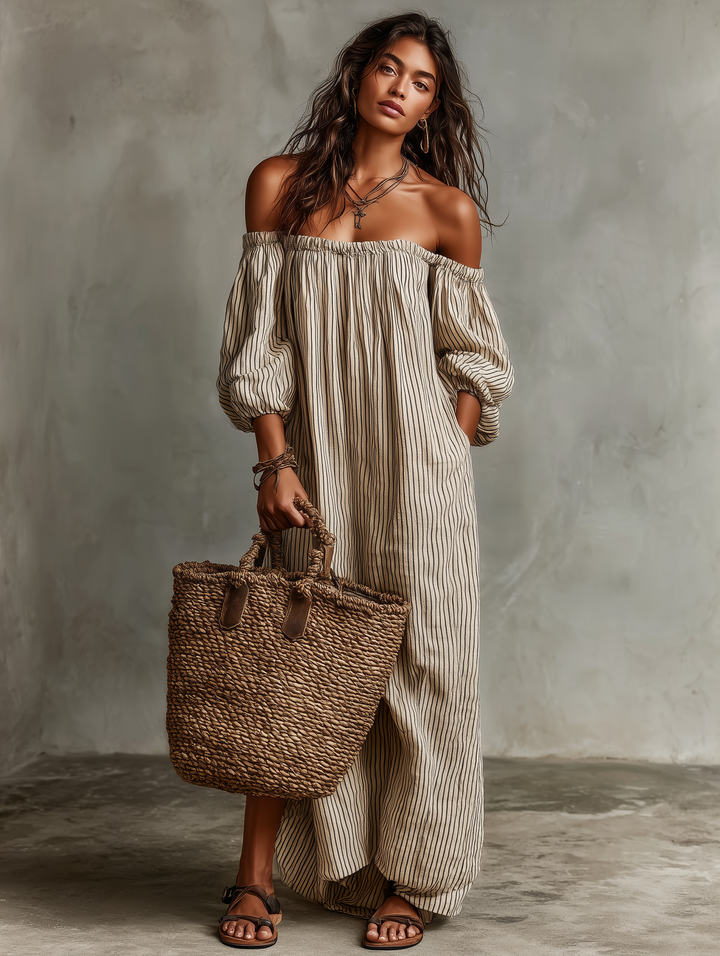 Elena | Flowy Off-Shoulder Maxi Dress