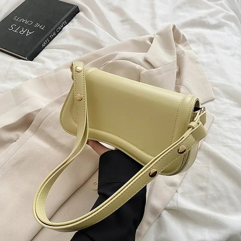 Cadence Wavy Flap Vegan Leather Handbag