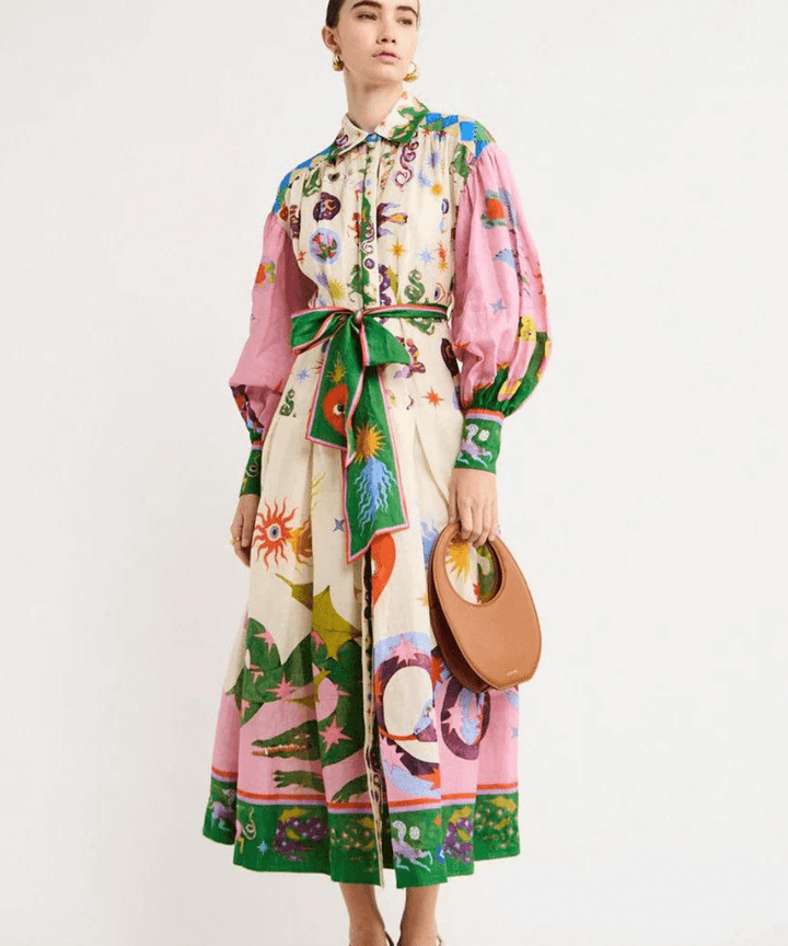 Dorthe - Elegant Italian Maxi Dress