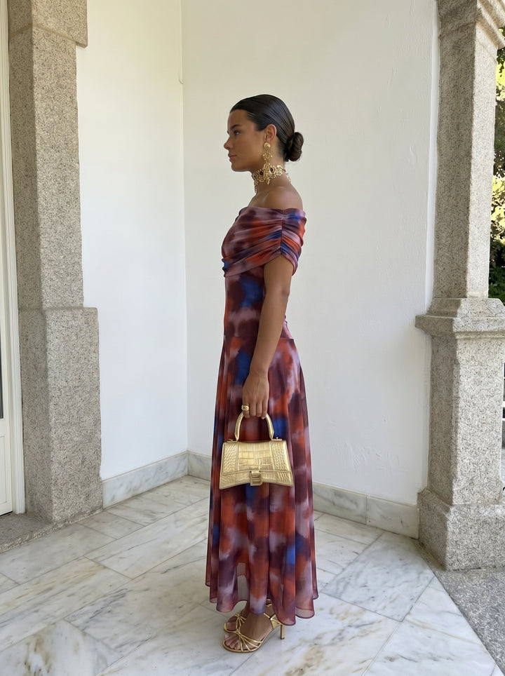 Toledo Red Printed Dress