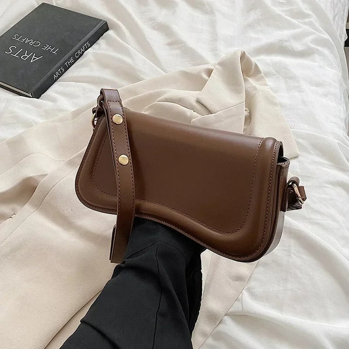 Cadence Wavy Flap Vegan Leather Handbag