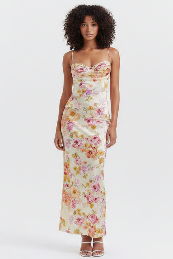 FIORELLA - Charming Floral Maxi Dress