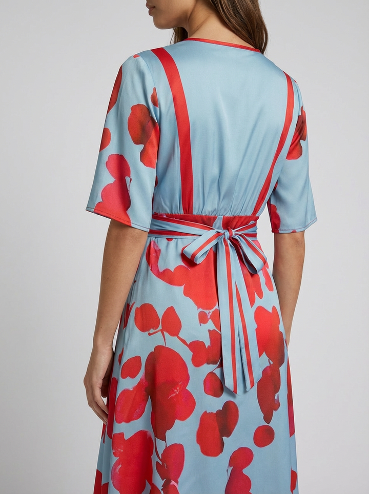 Pilar | Elegant Deep V Maxi Dress