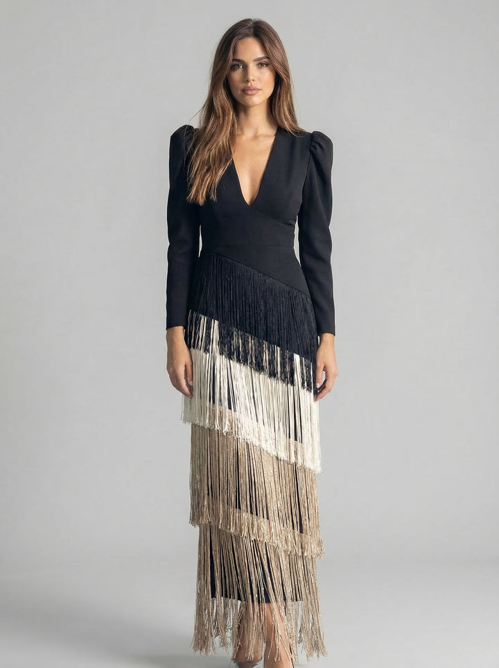 Salvia | Fringe Dress