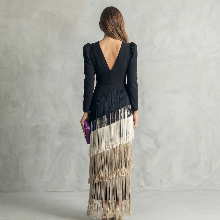 Salvia | Fringe Dress