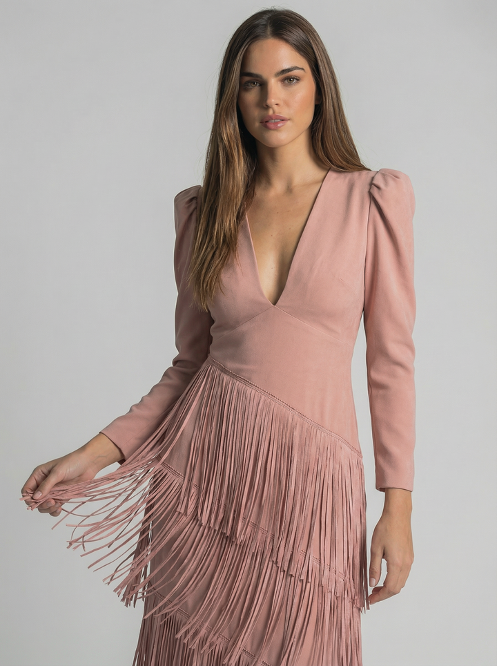 Salvia | Fringe Dress